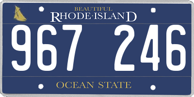 RI license plate 967246