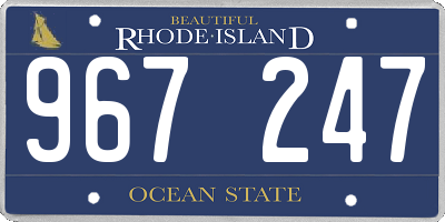 RI license plate 967247