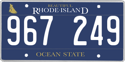 RI license plate 967249