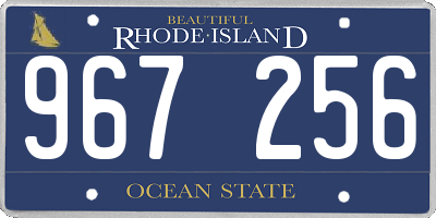 RI license plate 967256