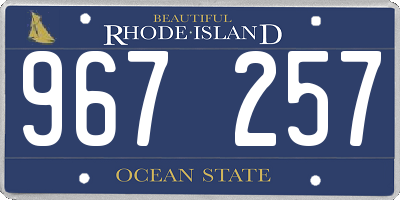 RI license plate 967257