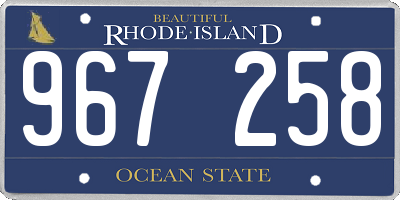 RI license plate 967258