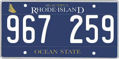 RI license plate 967259