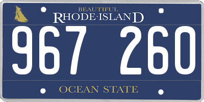RI license plate 967260