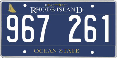RI license plate 967261