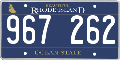 RI license plate 967262