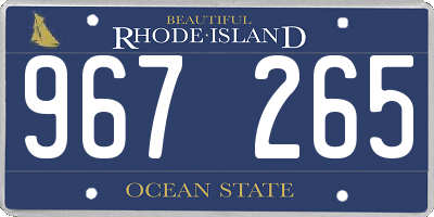 RI license plate 967265