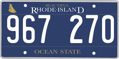 RI license plate 967270