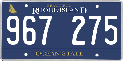 RI license plate 967275