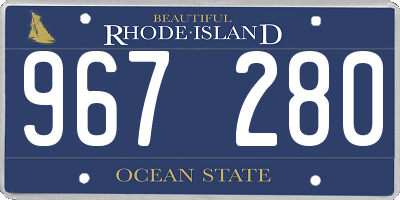 RI license plate 967280