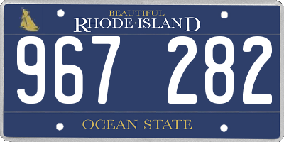 RI license plate 967282