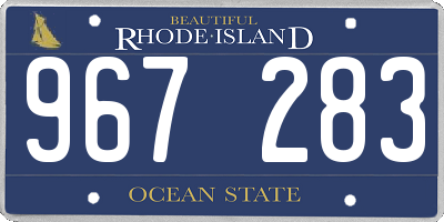 RI license plate 967283