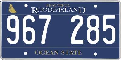 RI license plate 967285