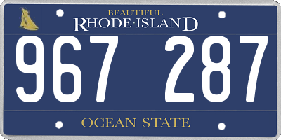 RI license plate 967287