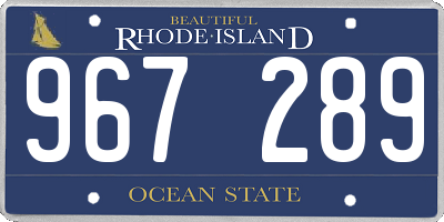 RI license plate 967289