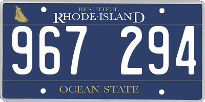 RI license plate 967294