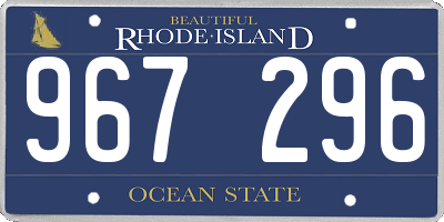 RI license plate 967296