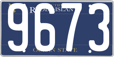 RI license plate 9673
