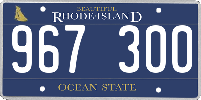 RI license plate 967300