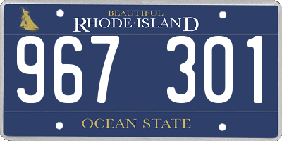 RI license plate 967301