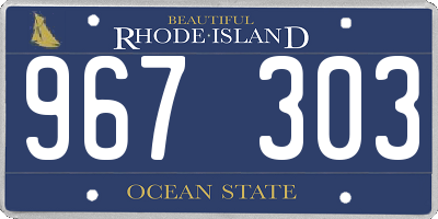 RI license plate 967303