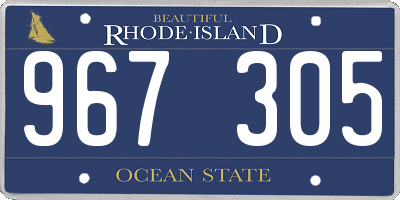 RI license plate 967305