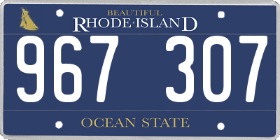 RI license plate 967307