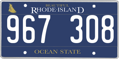 RI license plate 967308