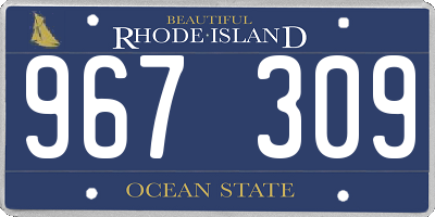 RI license plate 967309