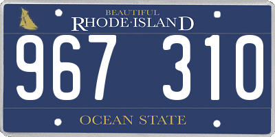 RI license plate 967310