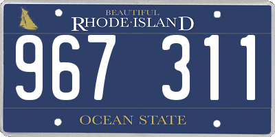 RI license plate 967311
