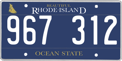 RI license plate 967312