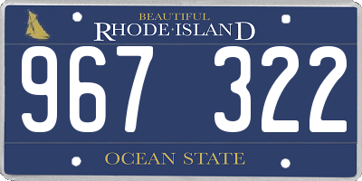 RI license plate 967322