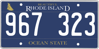 RI license plate 967323