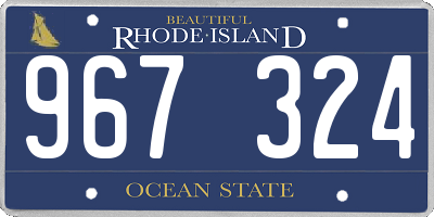 RI license plate 967324