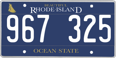 RI license plate 967325