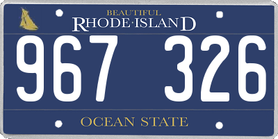 RI license plate 967326