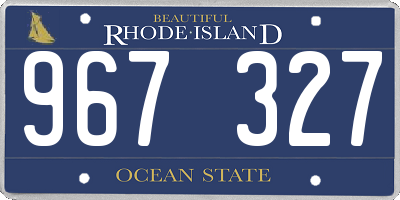 RI license plate 967327