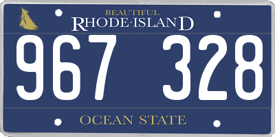 RI license plate 967328