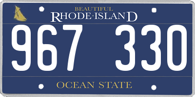 RI license plate 967330