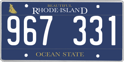 RI license plate 967331