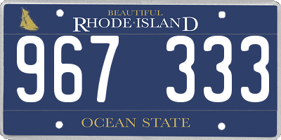 RI license plate 967333