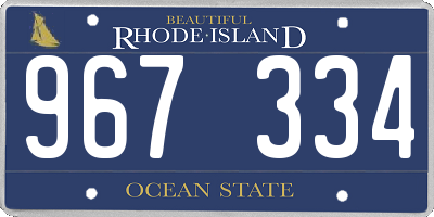 RI license plate 967334