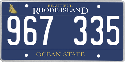 RI license plate 967335