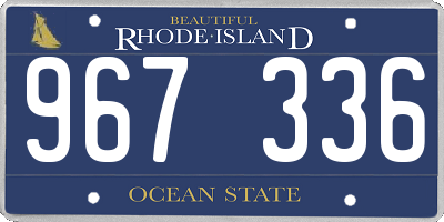 RI license plate 967336