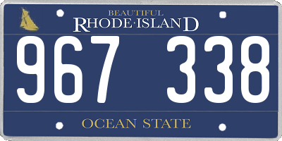 RI license plate 967338