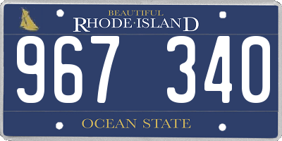 RI license plate 967340
