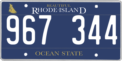 RI license plate 967344