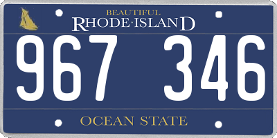 RI license plate 967346