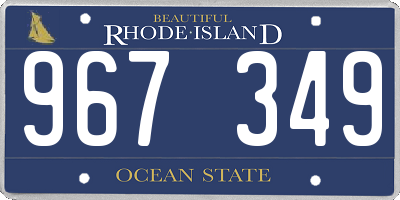 RI license plate 967349